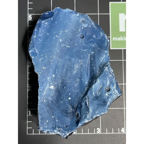 Cobalt Federal Blue Art Glass Cullet Layered Slag #5XL196 - Picture 6 of 6